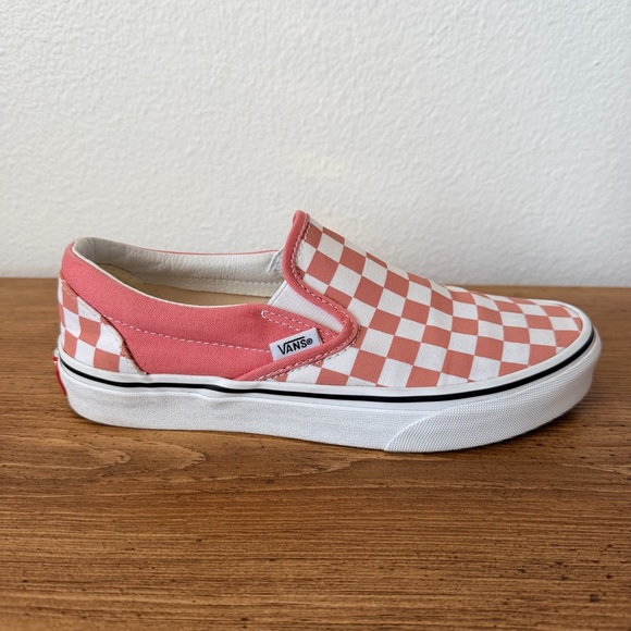 Vans Checkerboard Slip-On in Blush Pink and White - Picture 2 of 10